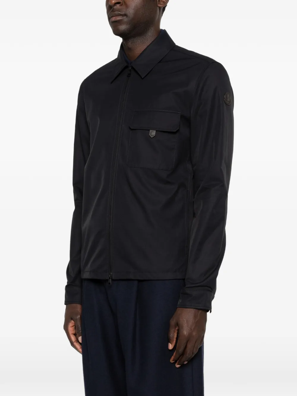 Moncler Jack met borstzak en rits Blauw