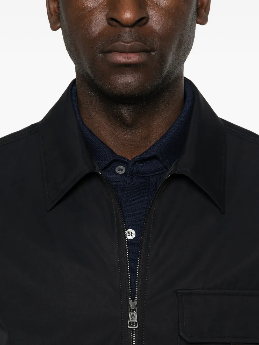 Moncler Jack met borstzak en rits Blauw