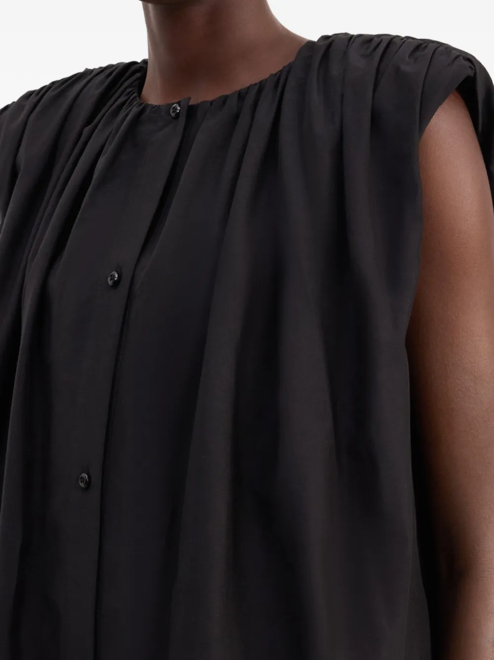 LouLou de Saison Top met knoopsluiting Zwart