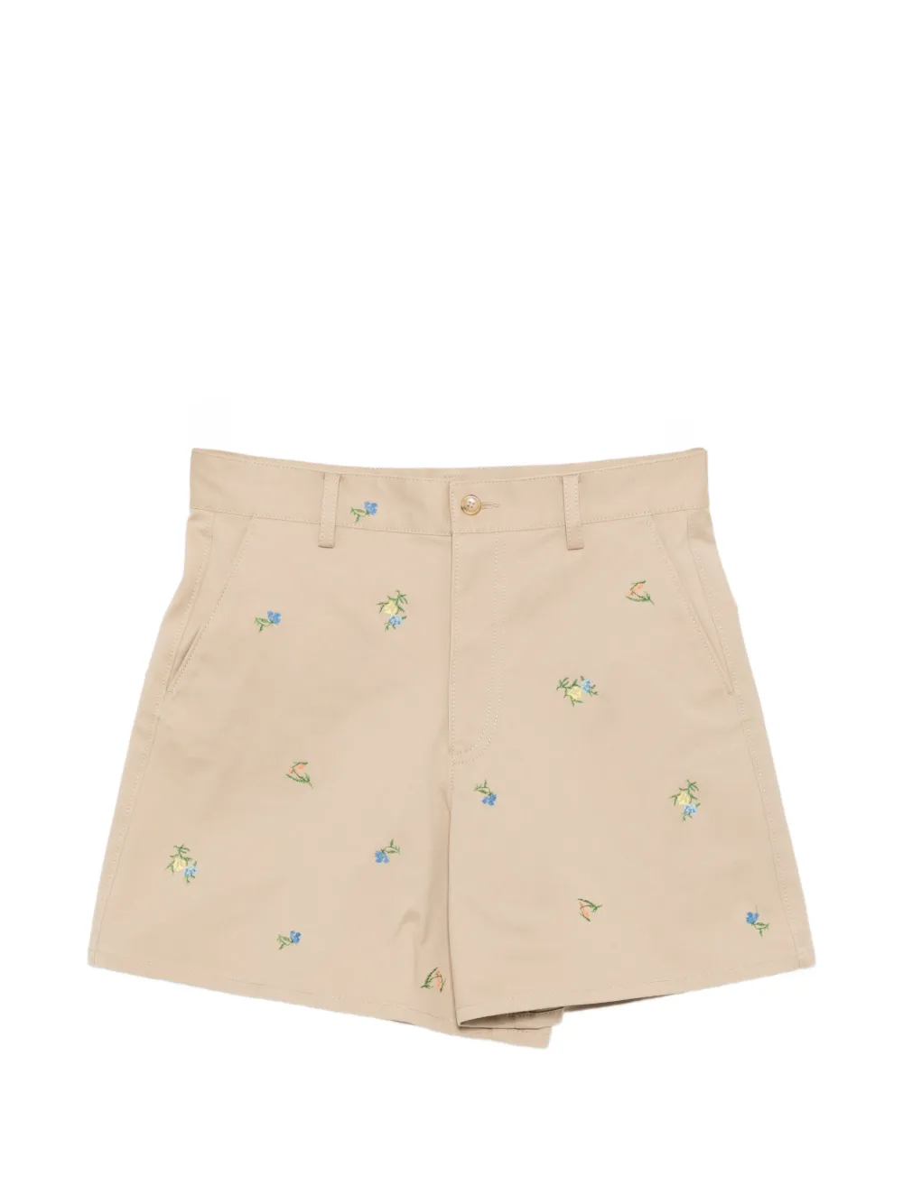 JNBY floral-embroidered shorts - Toni neutri