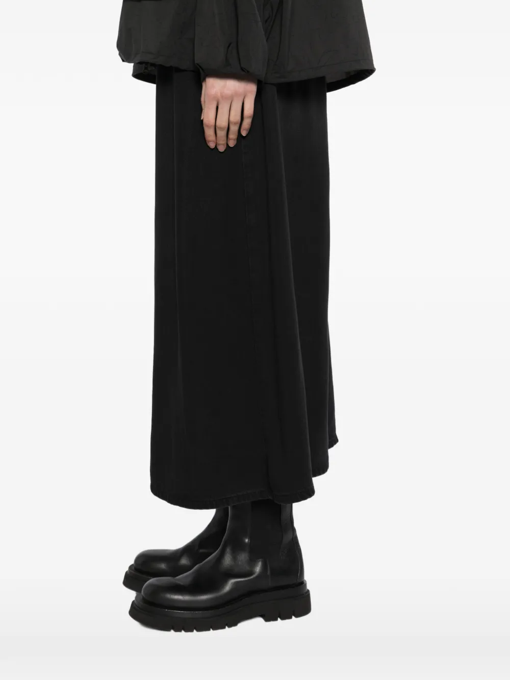 JNBY Rok met logoprint en A-lijn Zwart