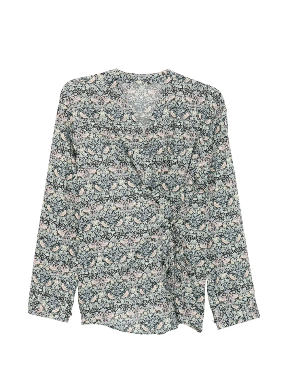 Jnby Floral-print Blouse In Blue