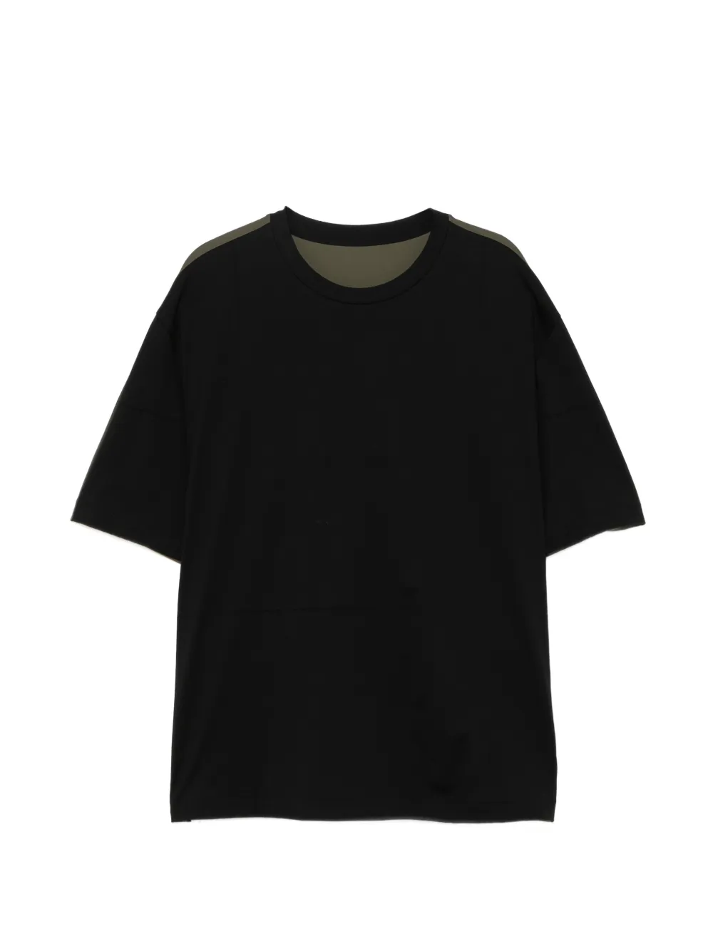 CROQUIS T-Shirt mit zweifarbigen Einsätzen - Schwarz