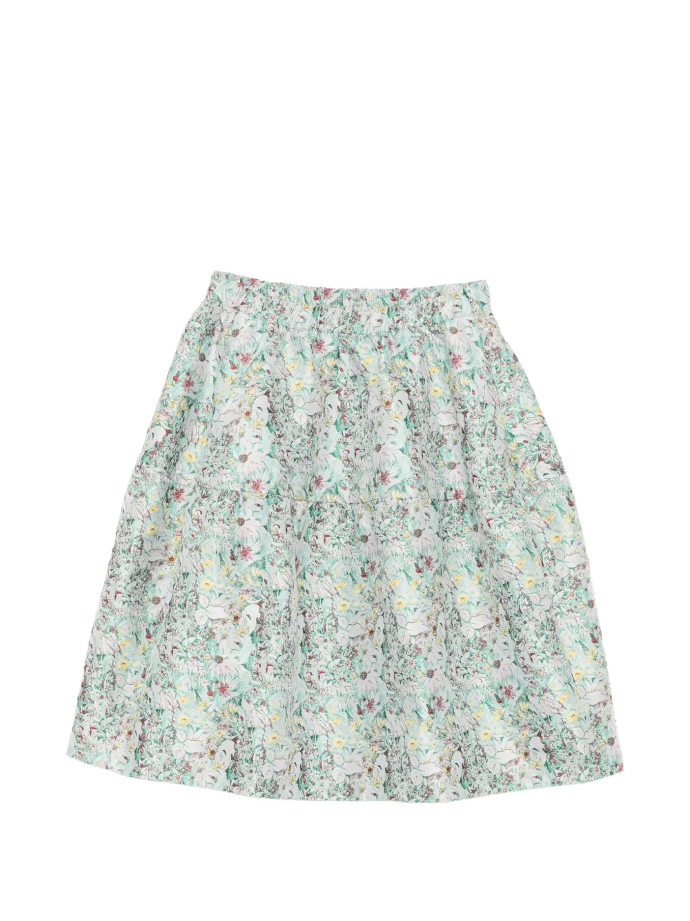 JNBY floral-embroidered midi skirt - Blu