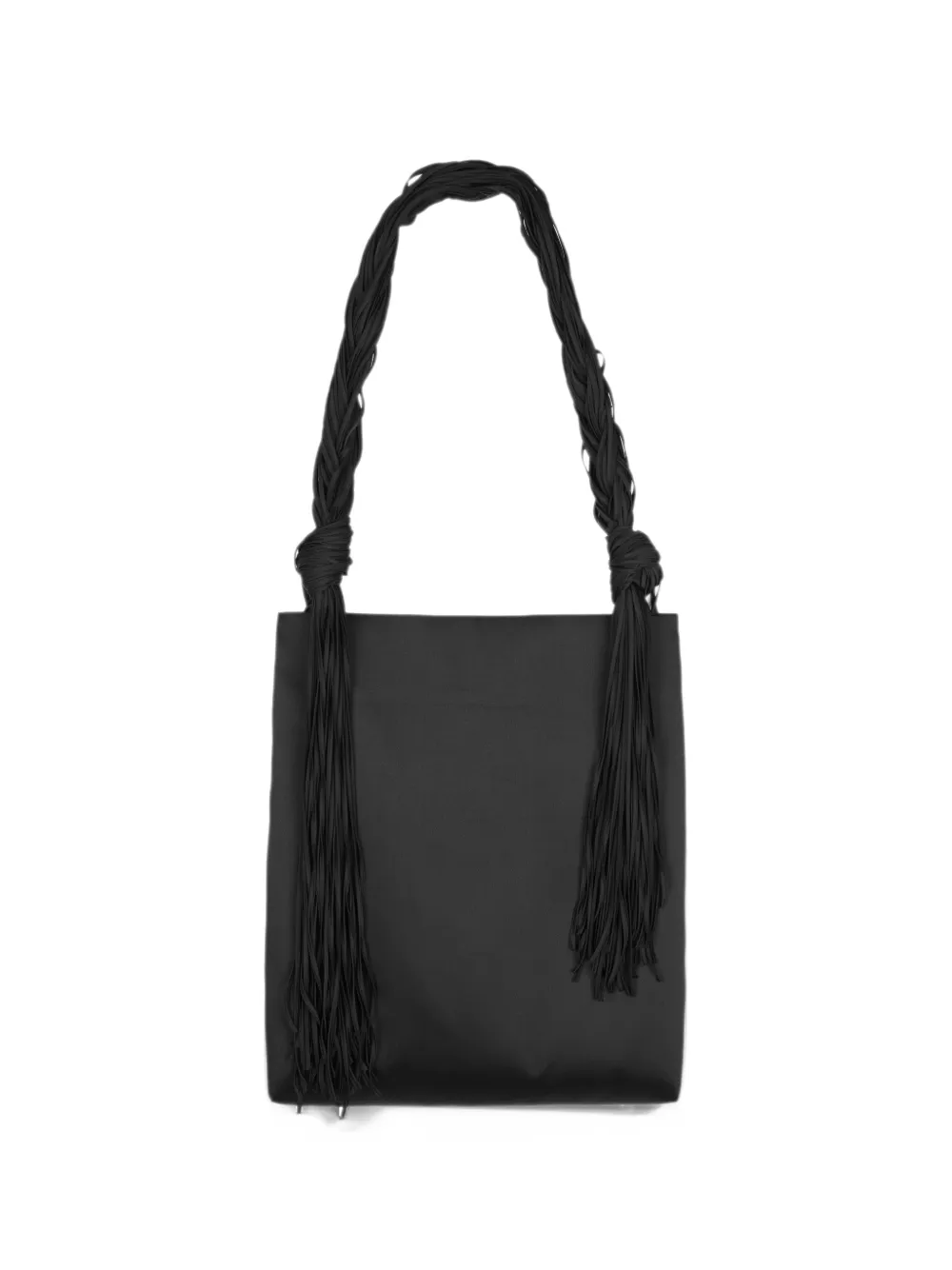 JNBY fringed single-shoulder bag - Nero