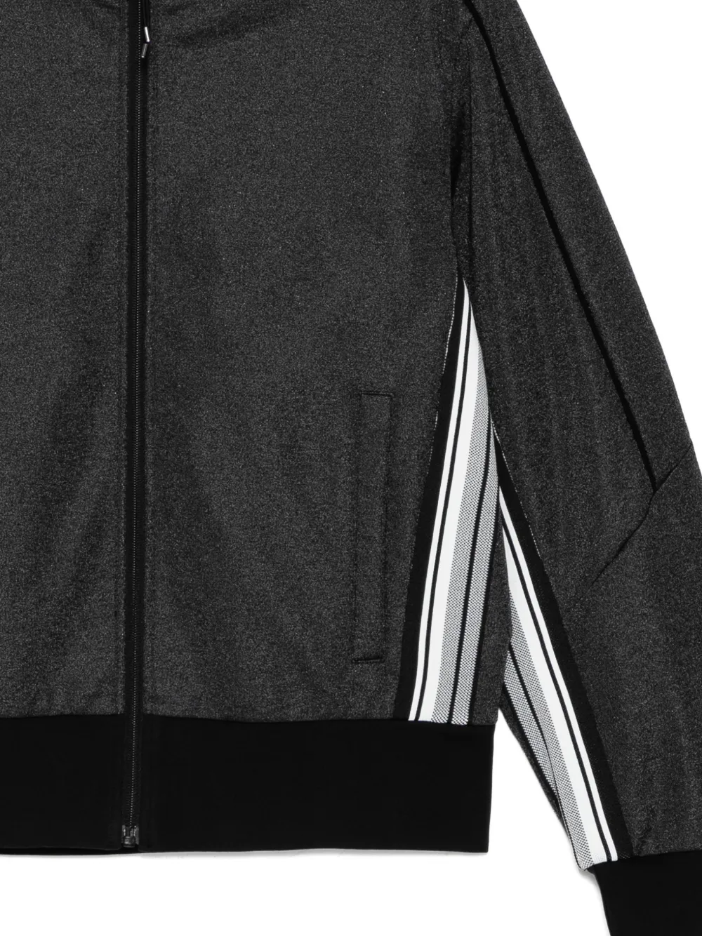  Croquis Striped Zip-up Sweatshirt - Grey 