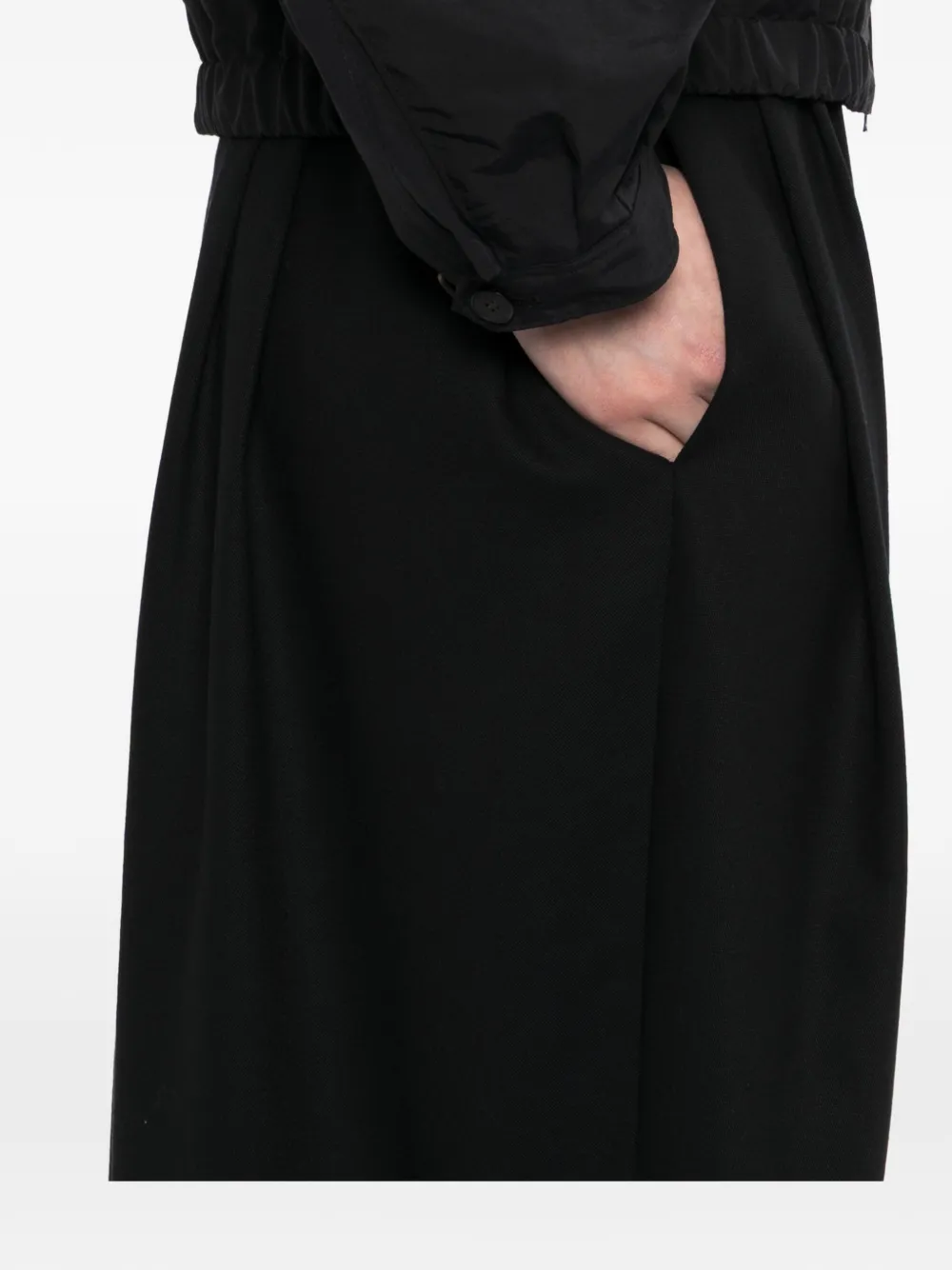 JNBY Broek met wijde pijpen en jacquard Zwart
