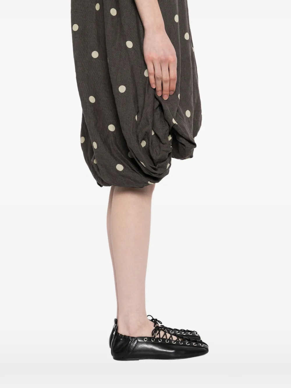 polka-dot mini dress