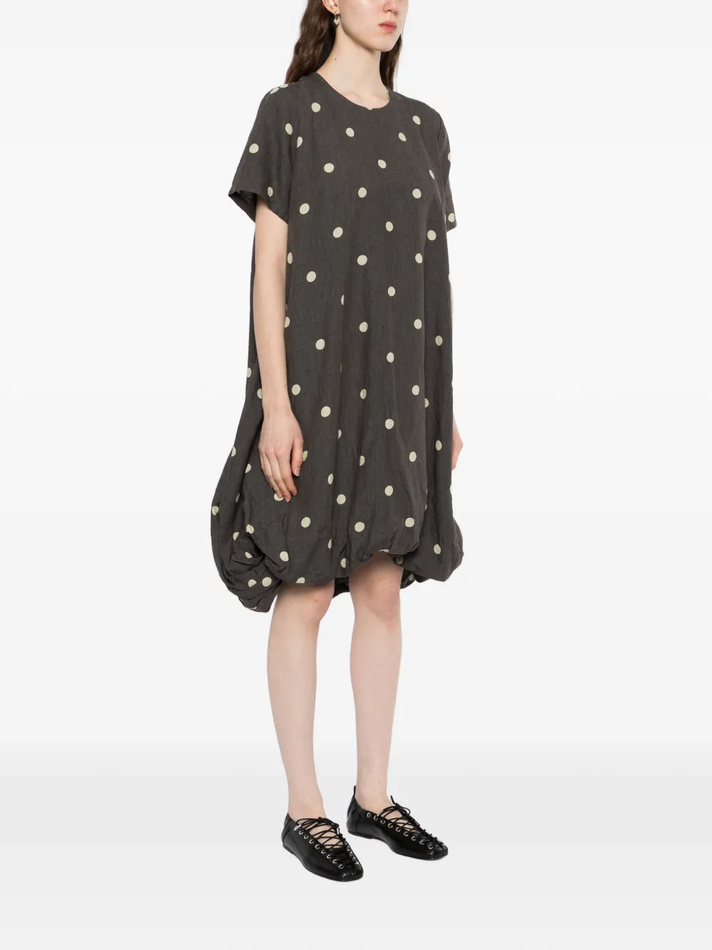 polka-dot mini dress