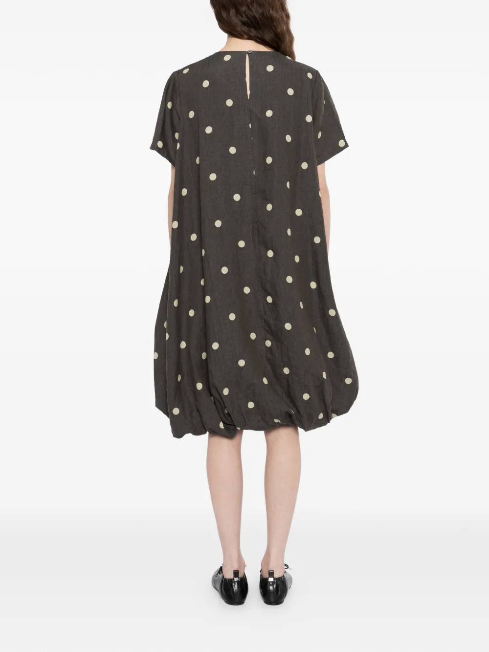 polka-dot mini dress