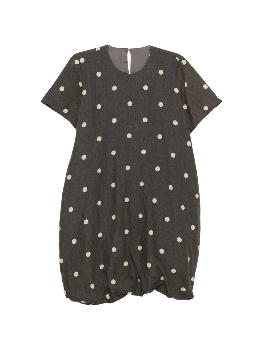 Jnby Polka-dot Mini Dress In Brown