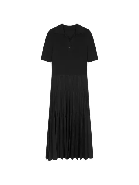 LESS vestido largo con diseño plisado