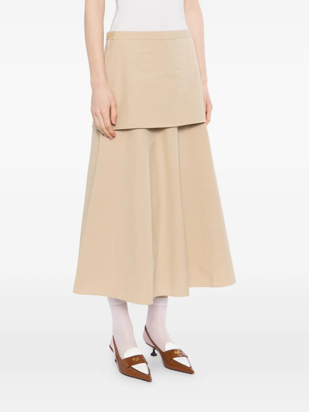 Less A-line Midi Skirt - Neutrals 