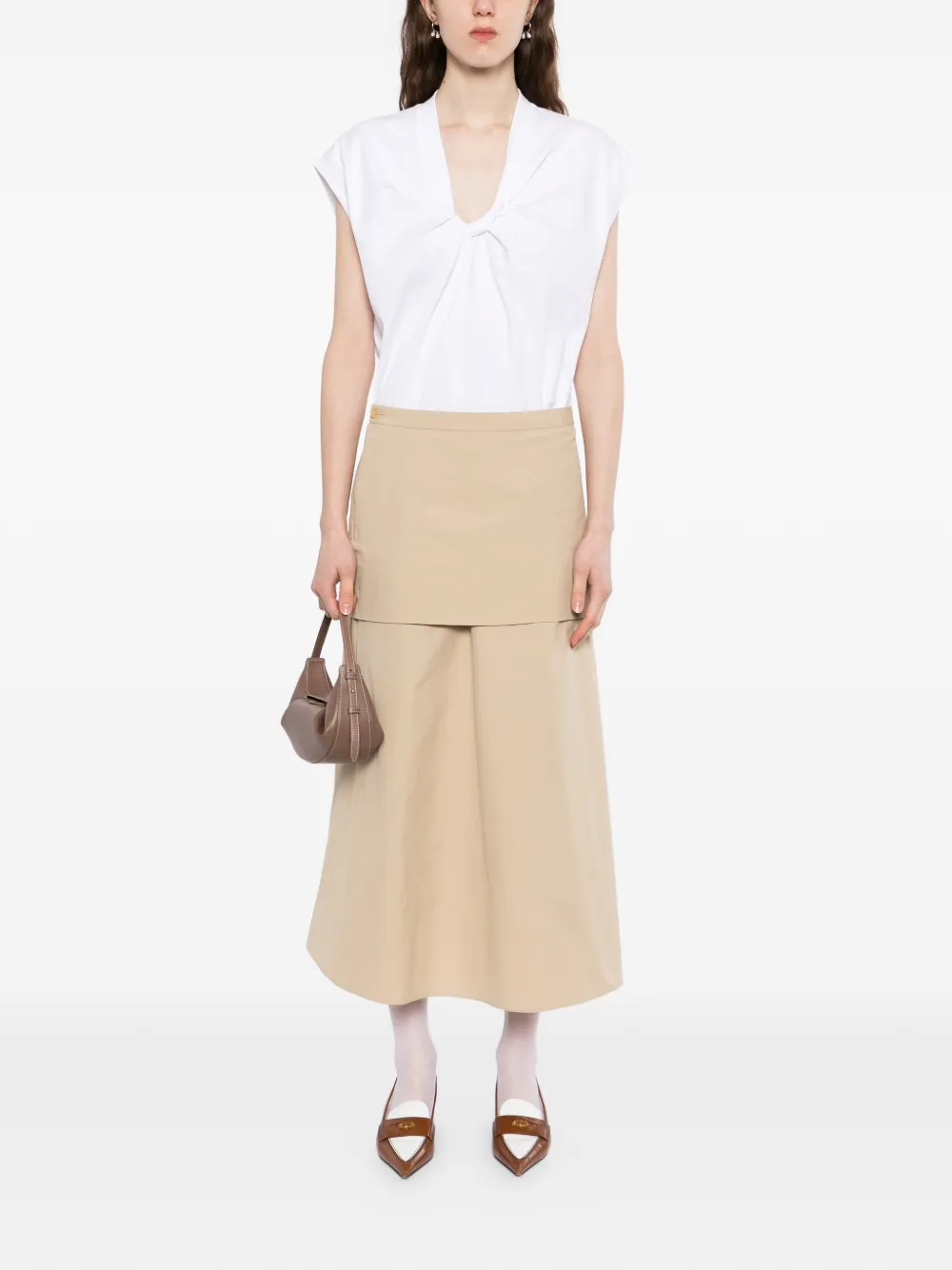  Less A-line Midi Skirt - Neutrals 