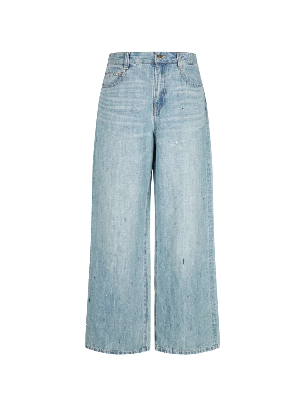 JNBY Jeans a gamba ampia con decorazione - Blu
