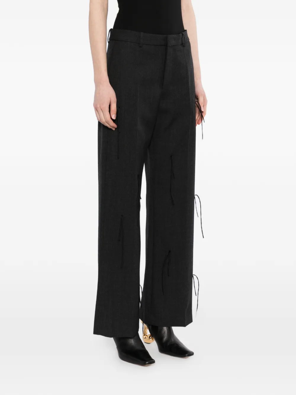 Fringe Straight-Leg Trousers
