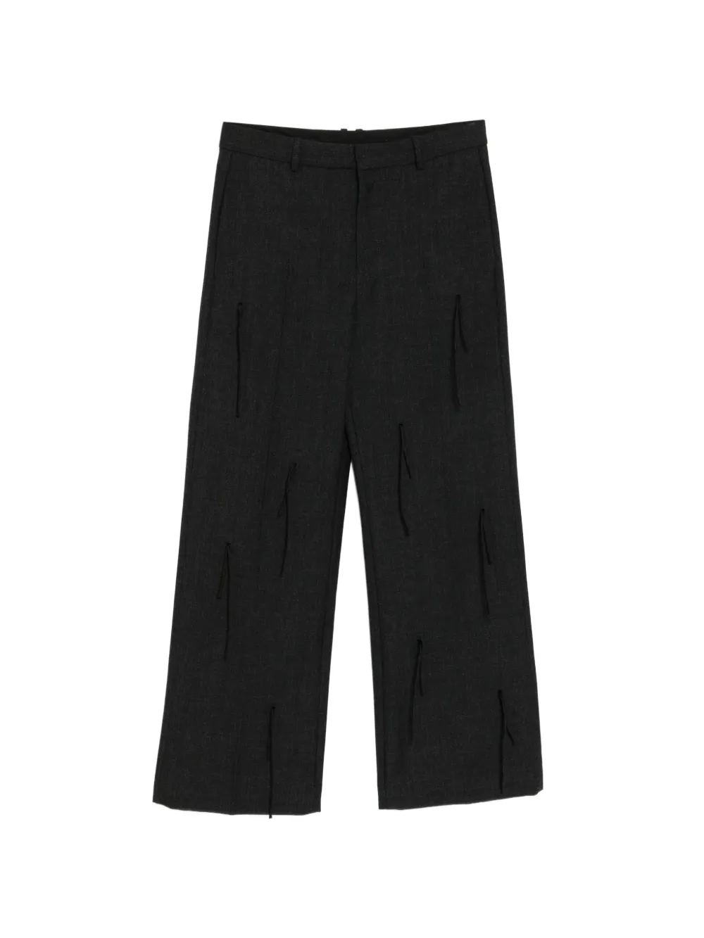 JNBY fringe straight-leg trousers - Grigio