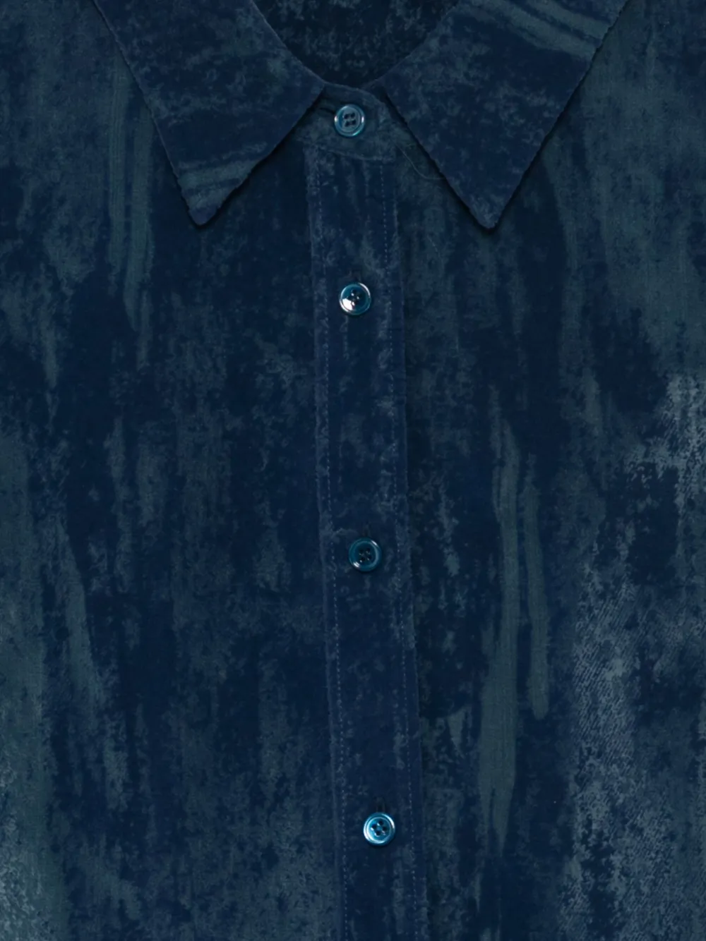  Jnby Oversized See-through Shirt - Blue 