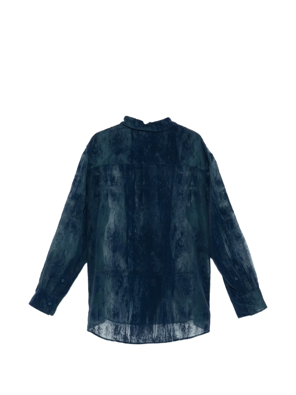  Jnby Oversized See-through Shirt - Blue 