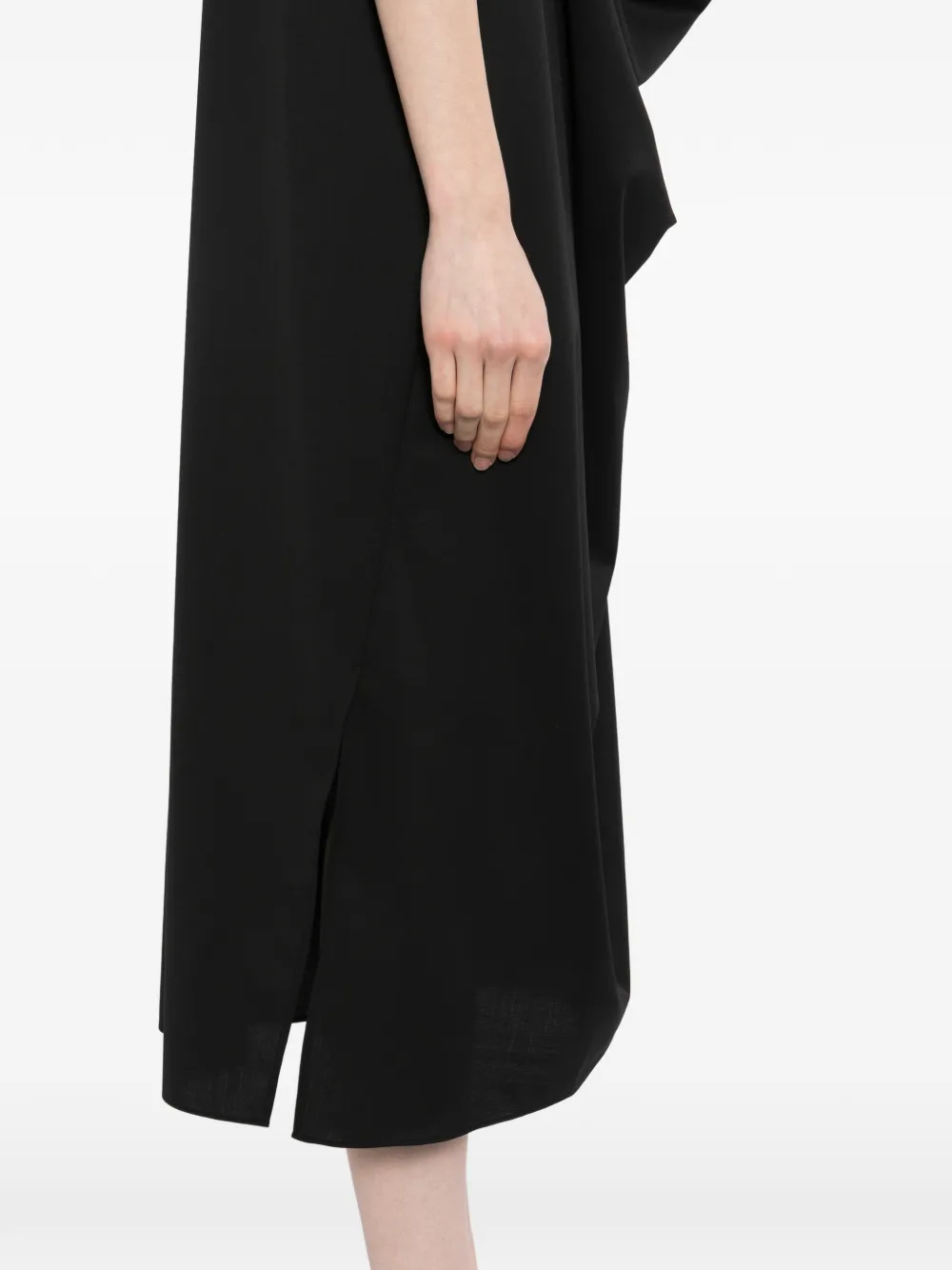 LESS Mouwloze midi-jurk Zwart