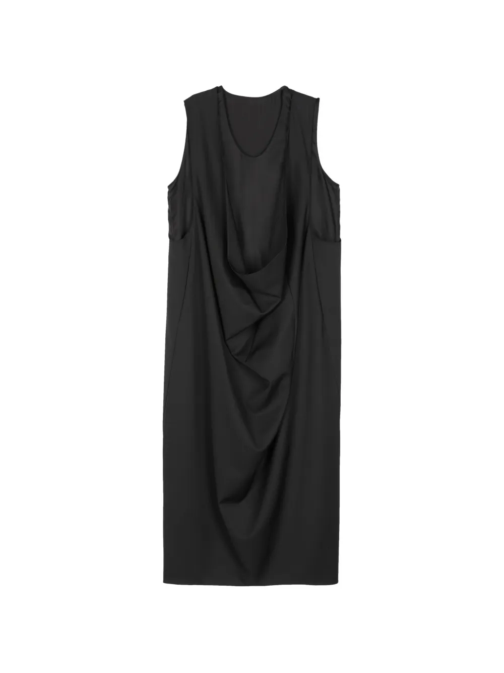 LESS Mouwloze midi-jurk Zwart