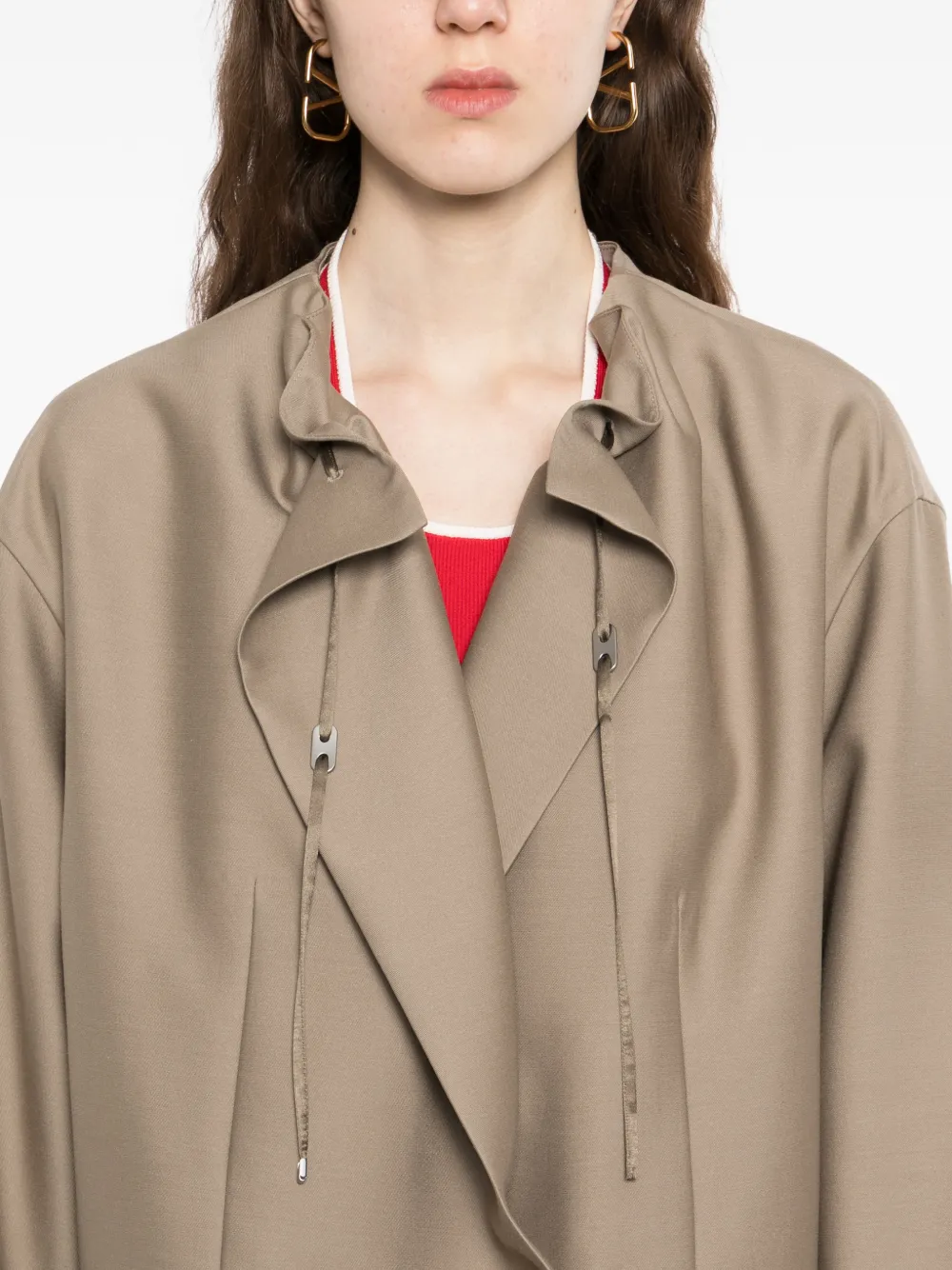 JNBY Blazer met trekkoord en lange mouwen Bruin