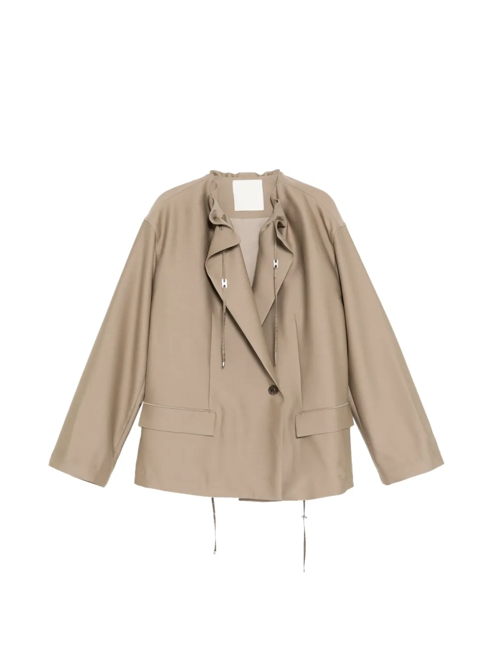 JNBY drawstring long-sleeve blazer - Marrone