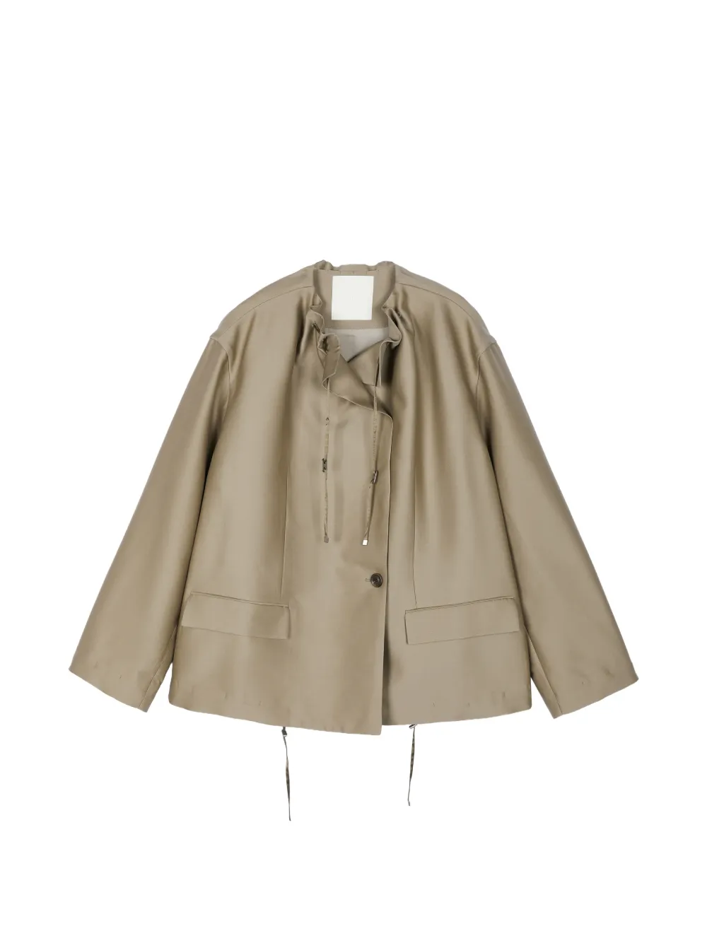 JNBY drawstring long-sleeve blazer - Brown