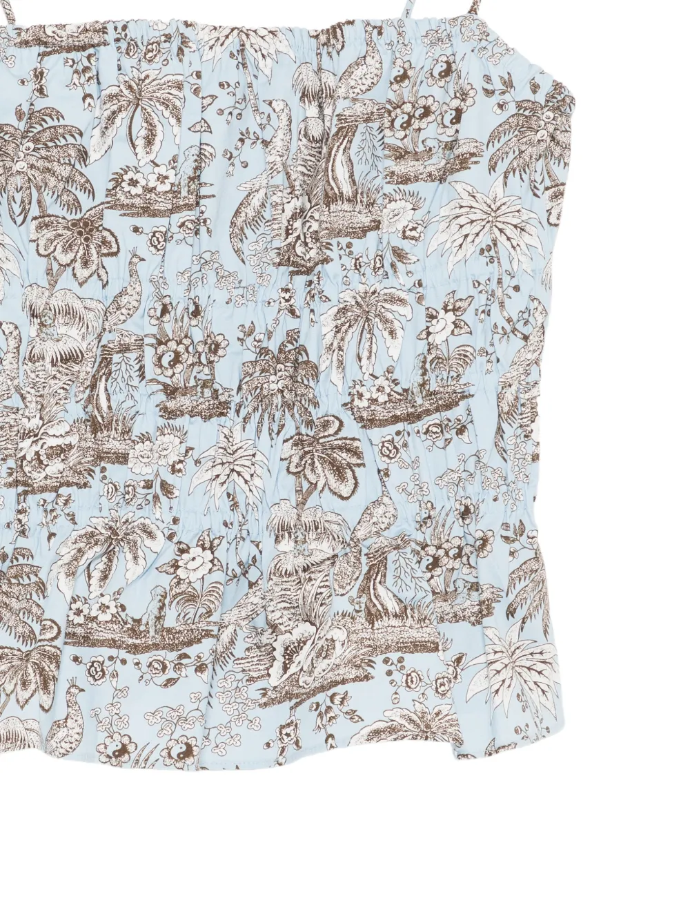  Staud Ayla Spaghetti-strap Printed Top - Blue 