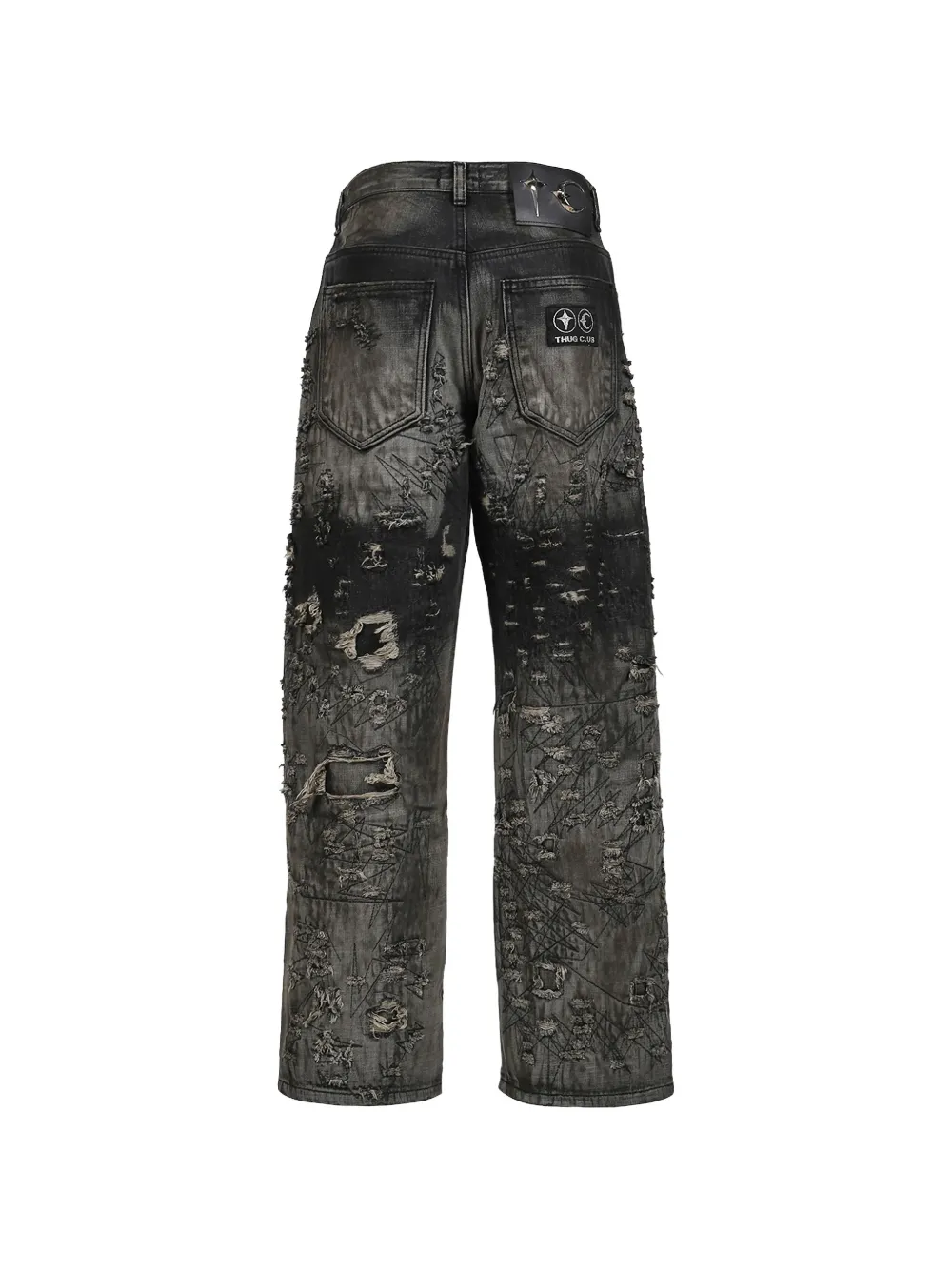  Thug Club Vaqueros Con Efecto Lavado - Gris 
