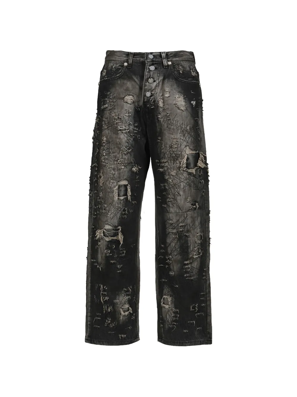 THUG CLUB Jeans con effetto schiarito - Grigio