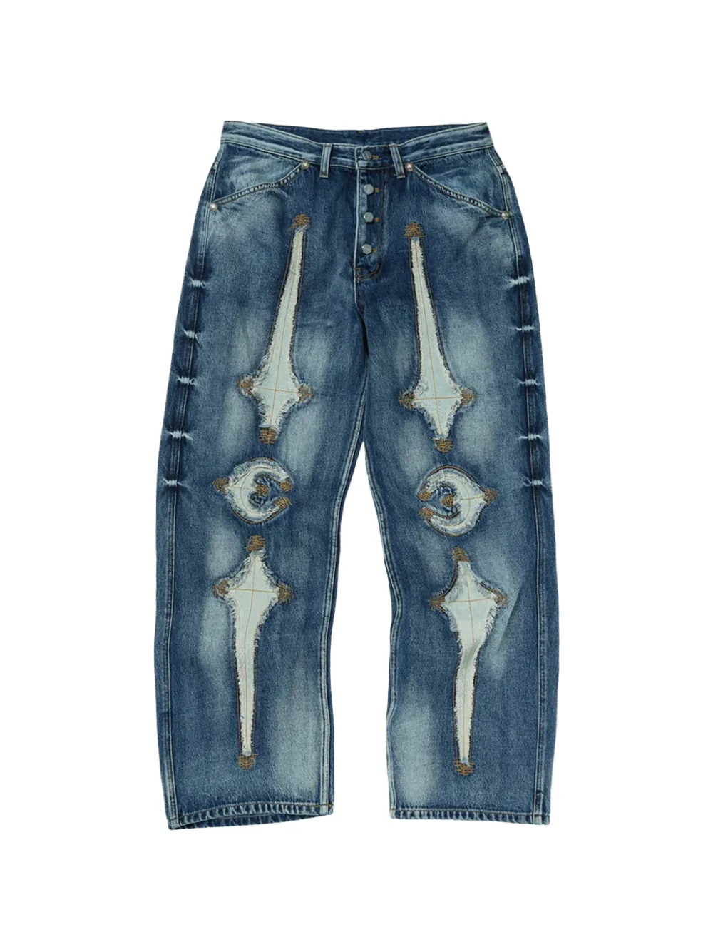 THUG CLUB wide-leg jeans - Blu