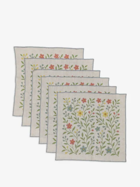 Bambah lot de six serviettes de table Botanical