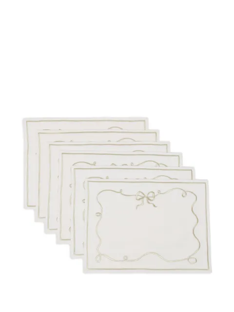 Bambah bow-charm placemats (set of six)