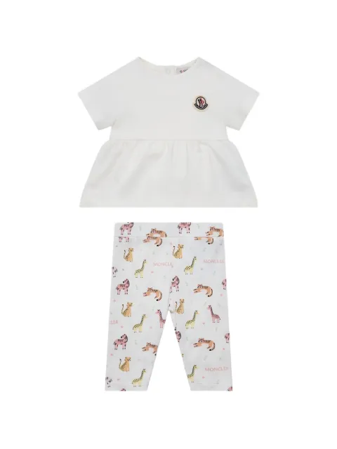 Moncler Enfant animal-print trousers set