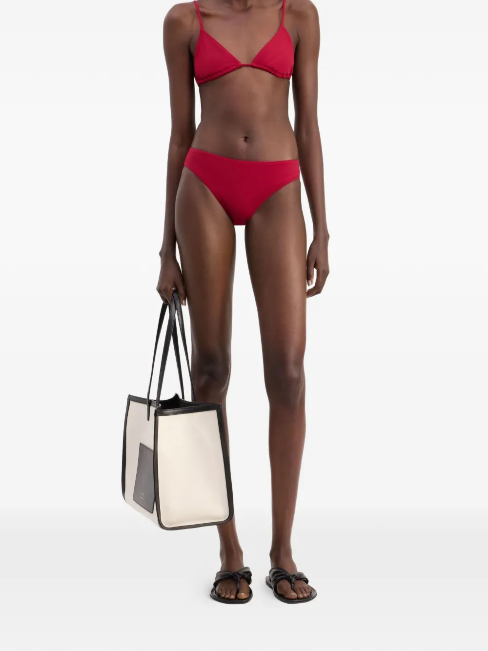  Loulou De Saison Top De Bikini Con Forma Triangular - Rojo 