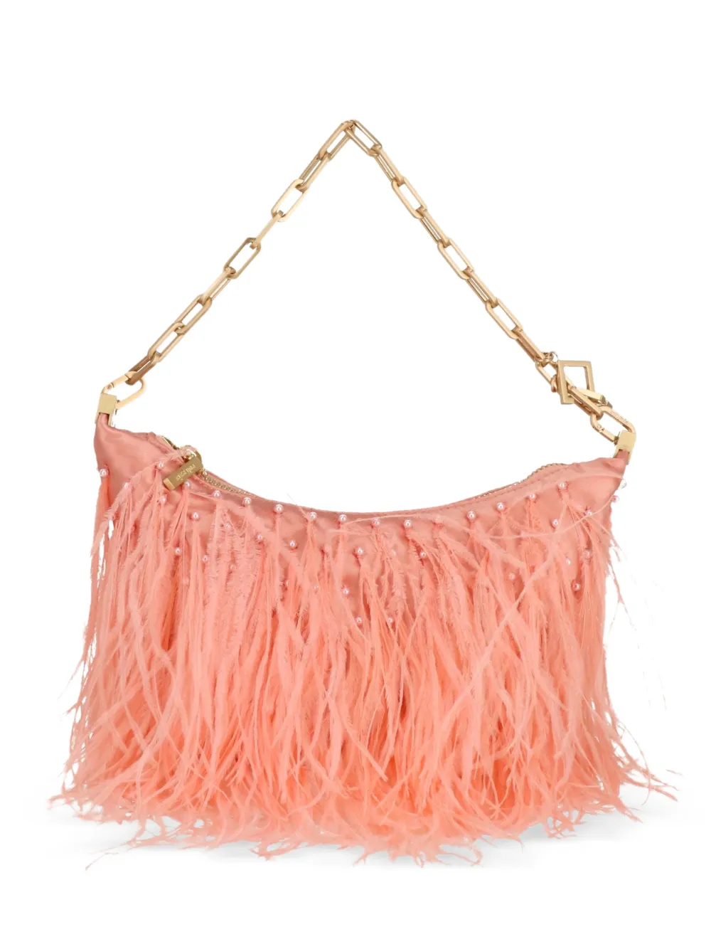 Cult Gaia Gia feather chain shoulder bag - Pink