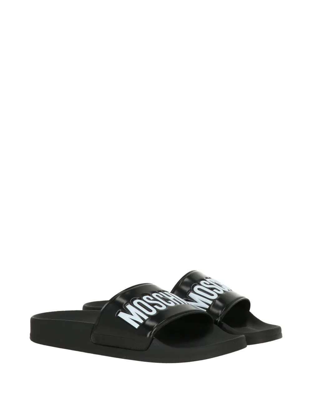 Moschino logo-lettering slides Zwart