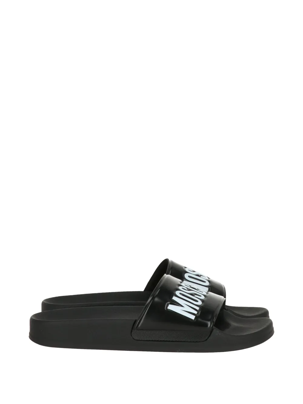 Moschino logo-lettering slides Zwart
