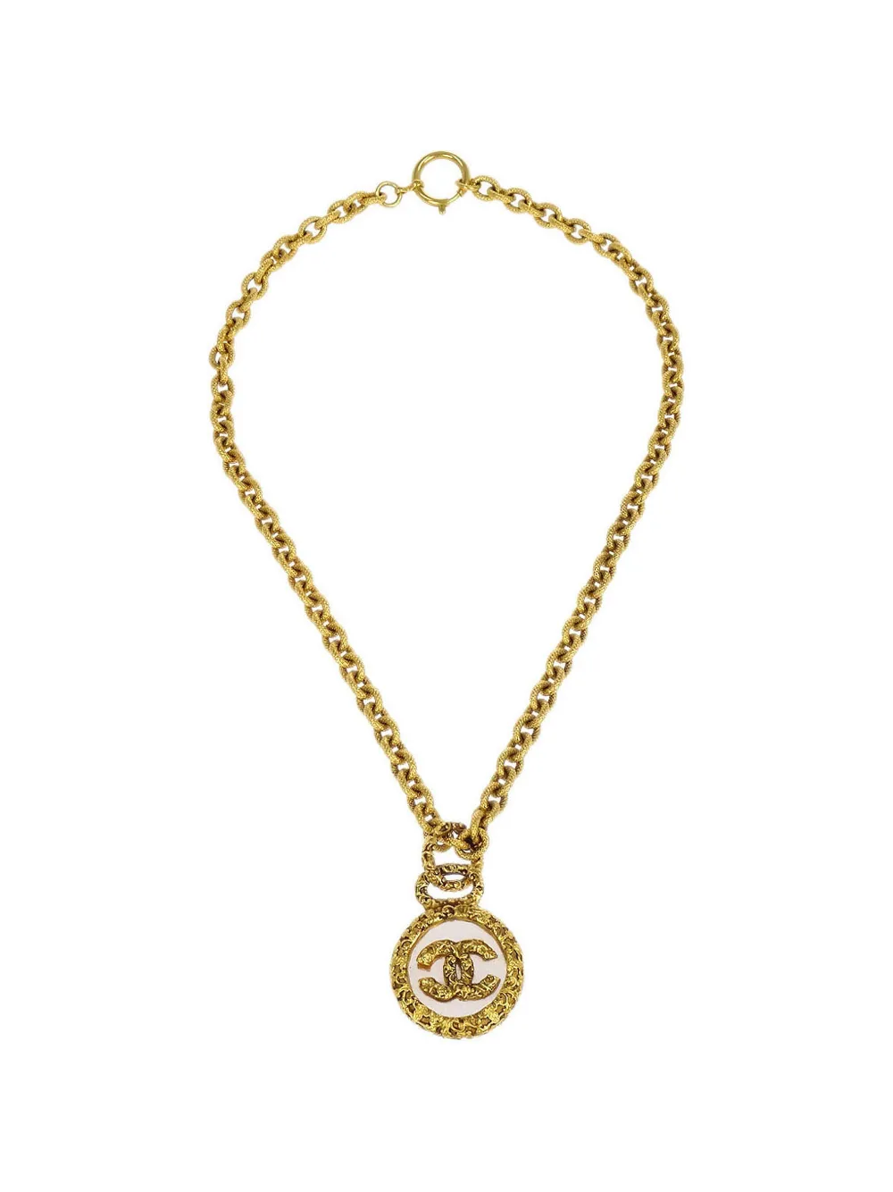 CHANEL Pre-Owned Collana a catena con logo 1993 - Oro