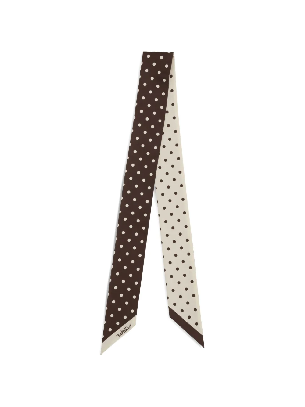 Valentino Garavani polka dot scarf - Marrone