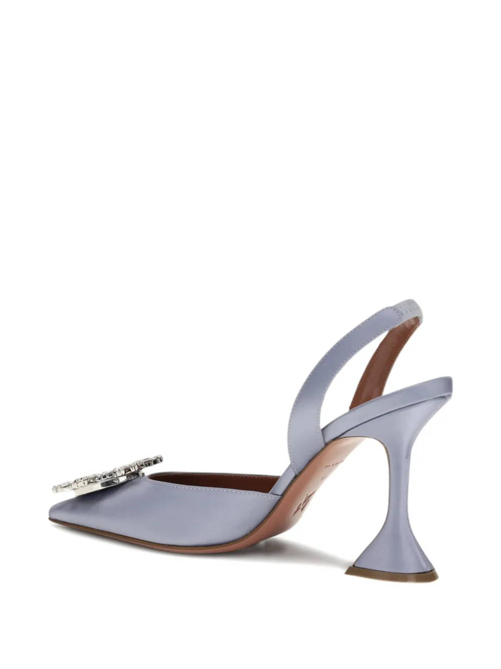 Amina Muaddi Verfraaide slingback pumps Blauw