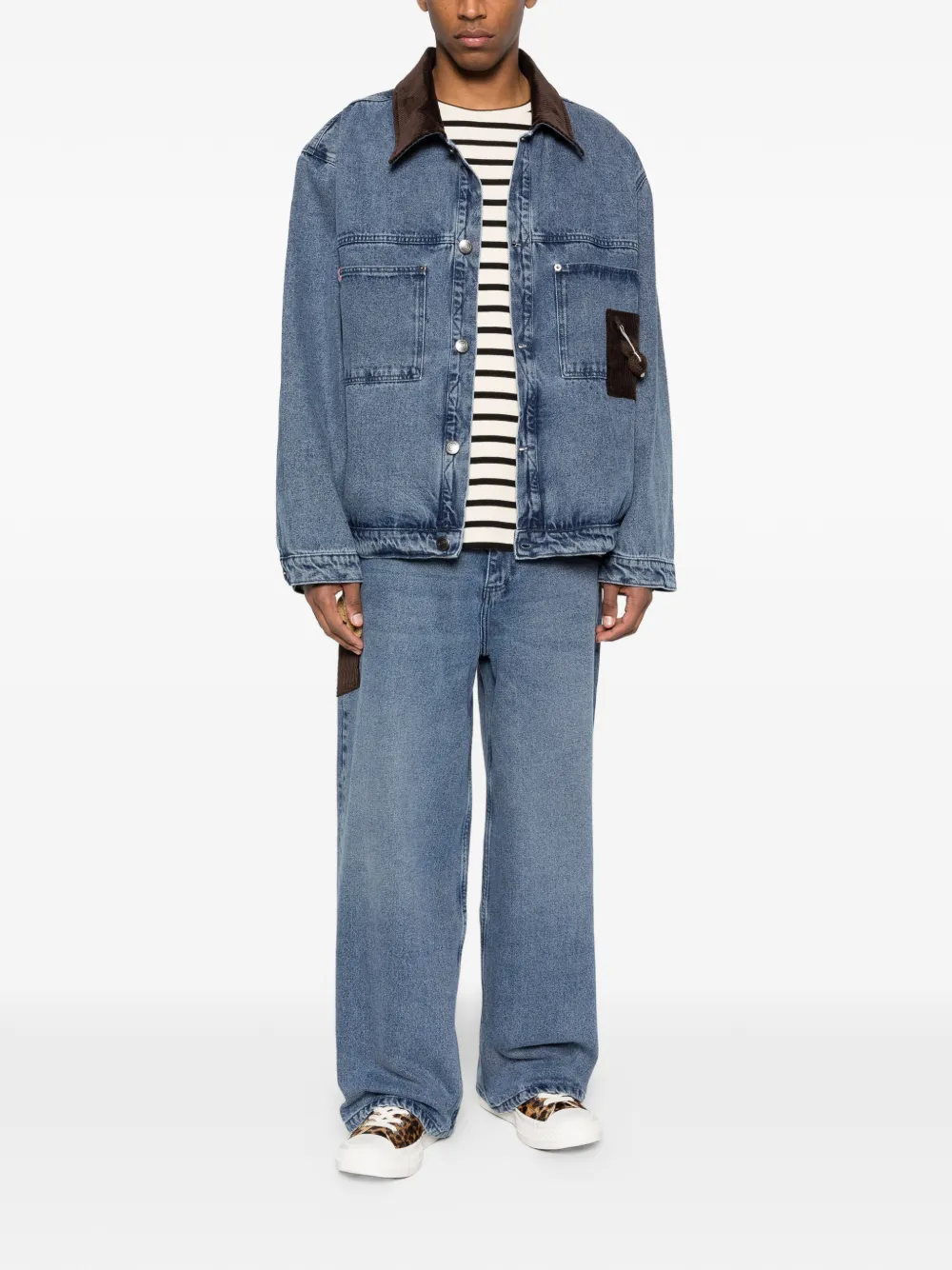 Charles Jeffrey Loverboy Jack met ribfluwelen kraag Blauw