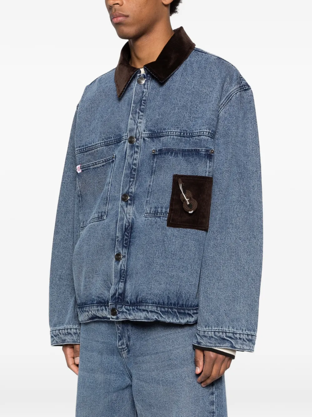 Charles Jeffrey Loverboy Jack met ribfluwelen kraag Blauw