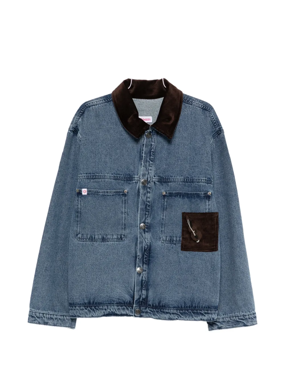Charles Jeffrey Loverboy corduroy-collar jacket - Blu