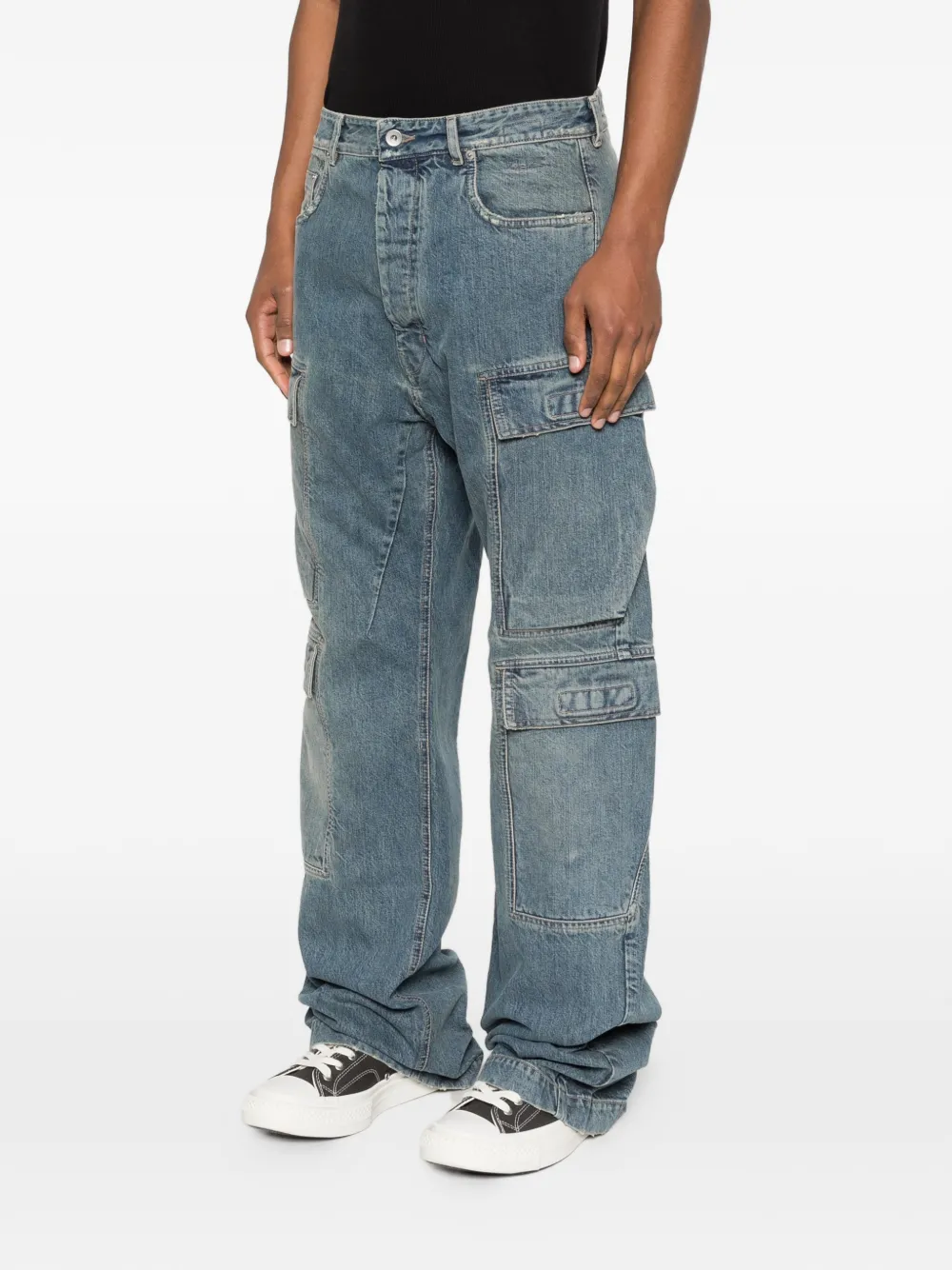 Rick Owens DRKSHDW Straight jeans met cargo-zakken Blauw