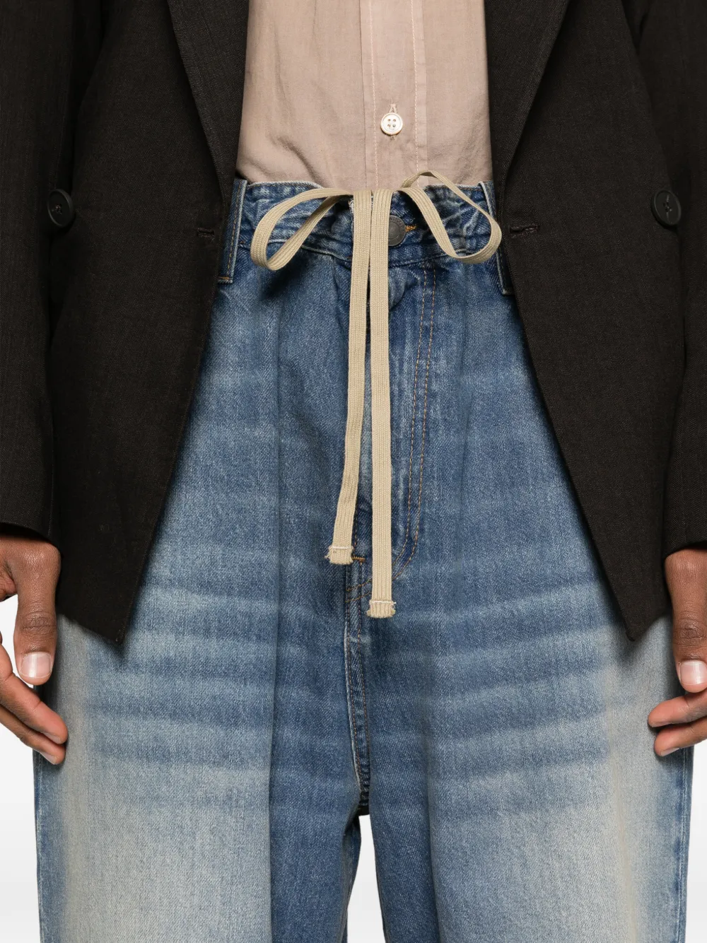 Haikure Jeans met logopatch Blauw