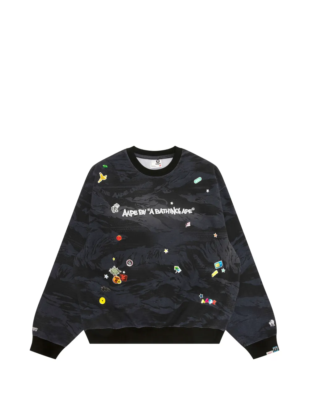 AAPE BY *A BATHING APE® Felpa con stampa - Nero