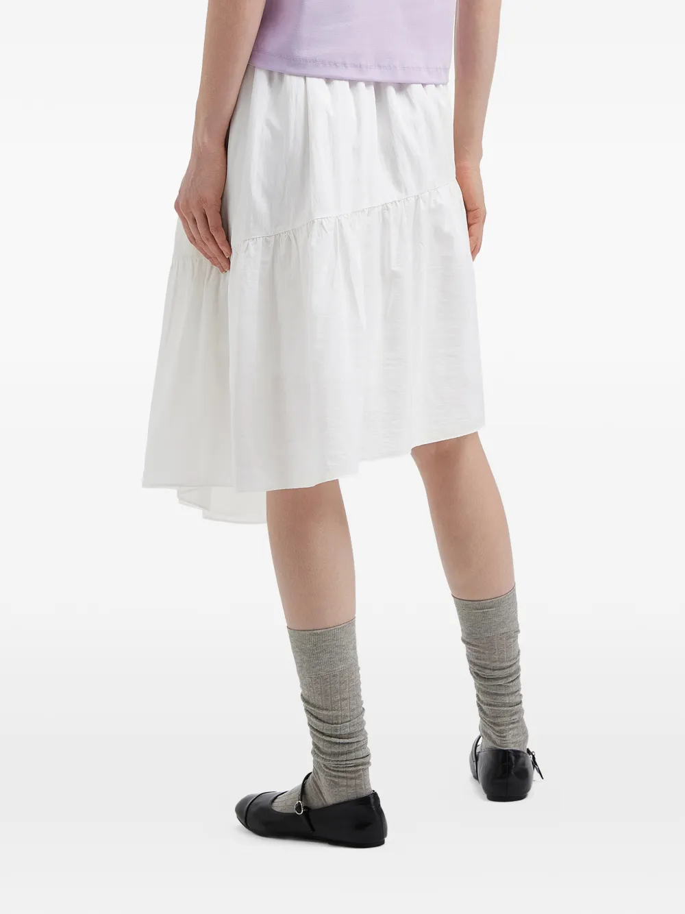 b+ab Asymmetrische mini-rok Wit
