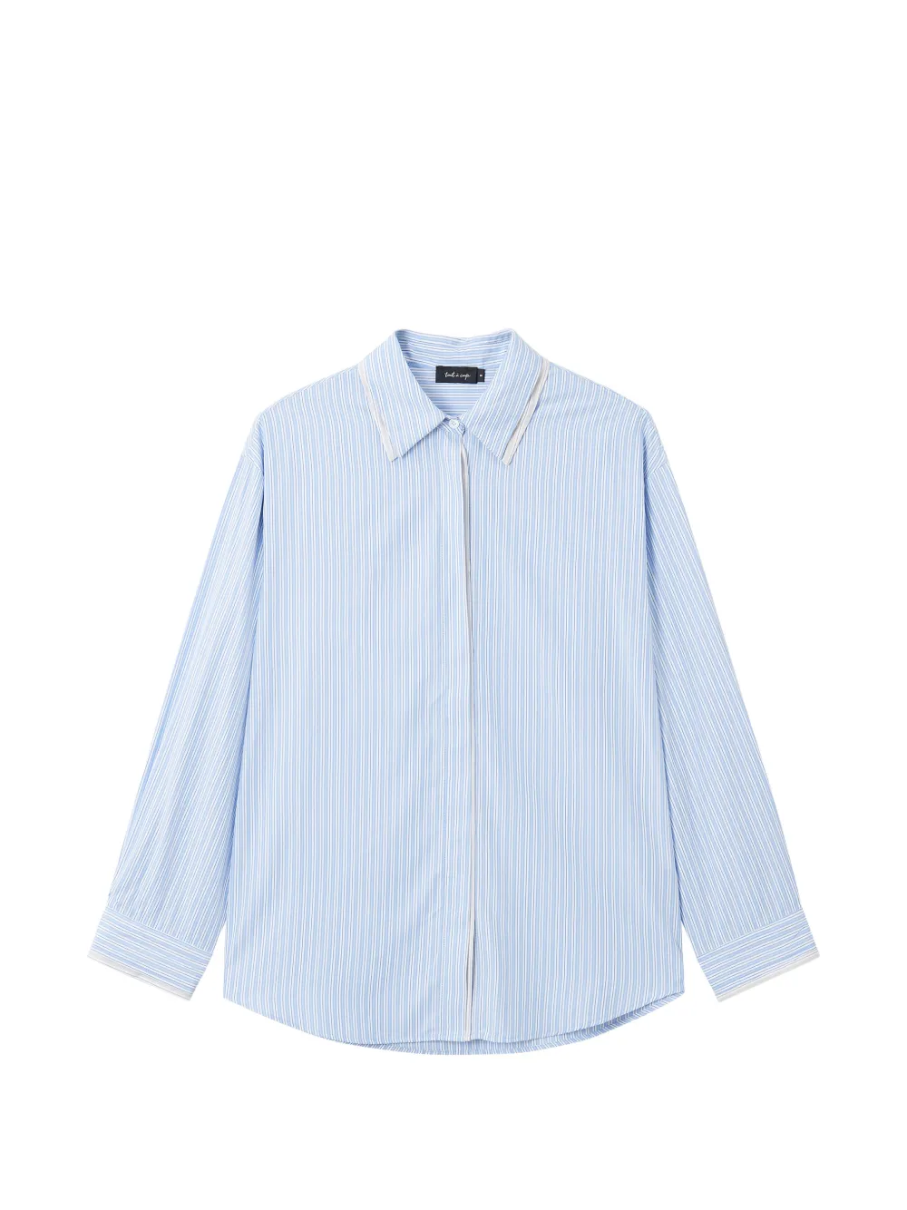 tout a coup Camicia a righe a maniche lunghe - Blu